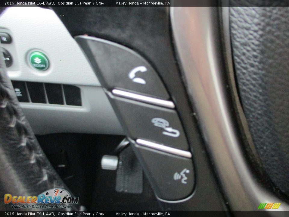 2016 Honda Pilot EX-L AWD Obsidian Blue Pearl / Gray Photo #18