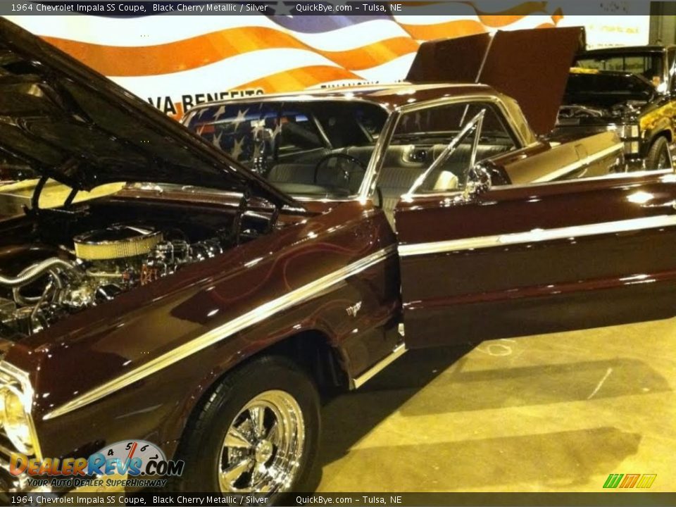 1964 Chevrolet Impala SS Coupe Black Cherry Metallic / Silver Photo #10