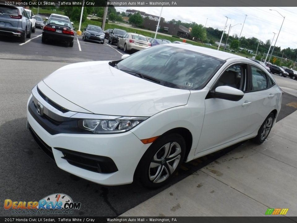 2017 Honda Civic LX Sedan Taffeta White / Gray Photo #5