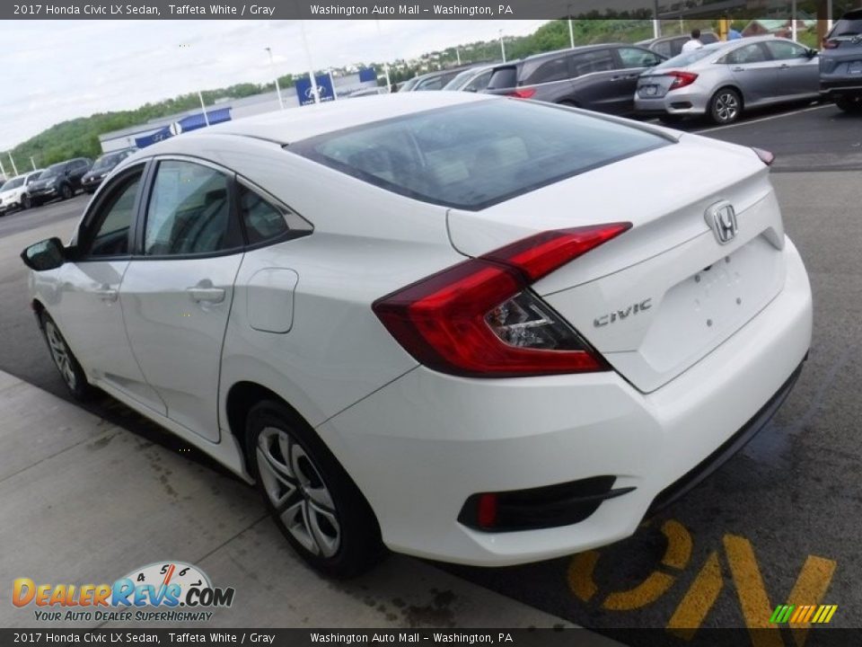 2017 Honda Civic LX Sedan Taffeta White / Gray Photo #6