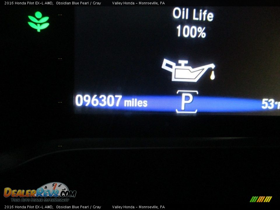 2016 Honda Pilot EX-L AWD Obsidian Blue Pearl / Gray Photo #20