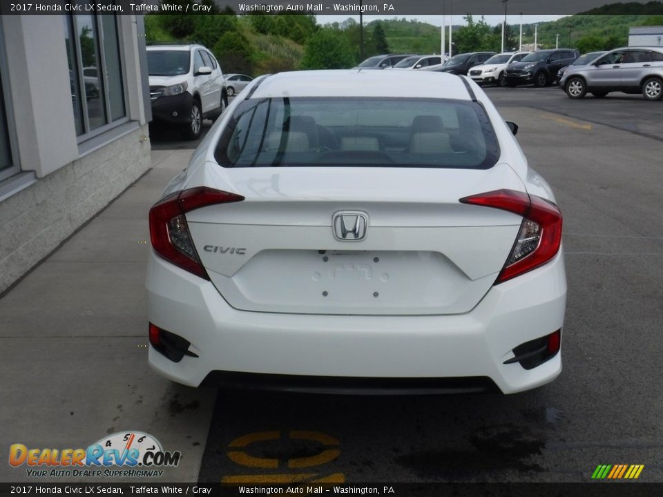 2017 Honda Civic LX Sedan Taffeta White / Gray Photo #7