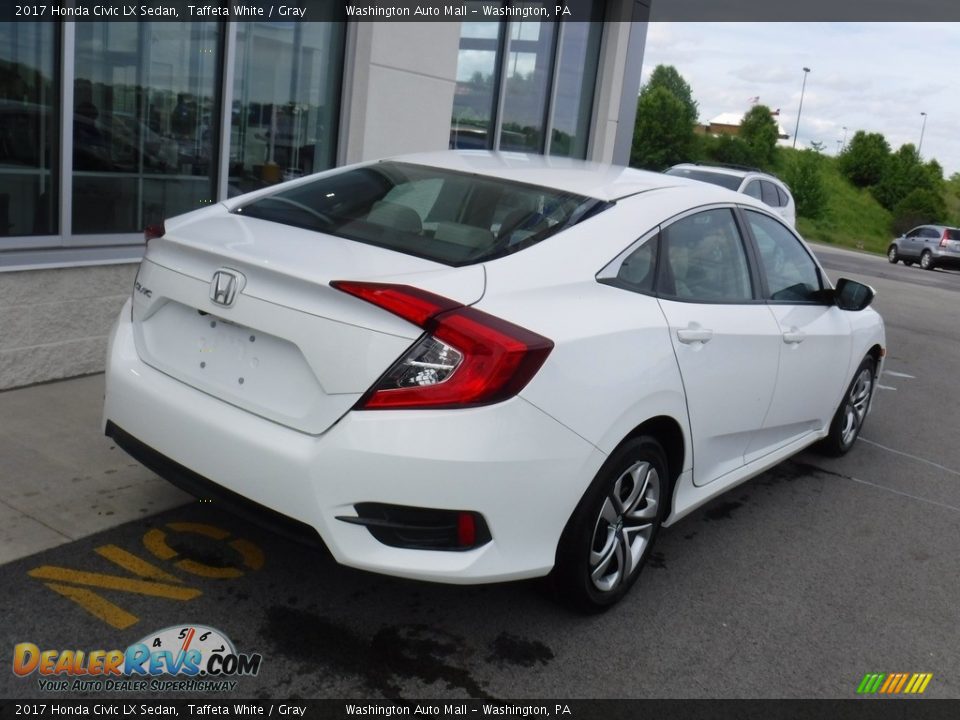 2017 Honda Civic LX Sedan Taffeta White / Gray Photo #8