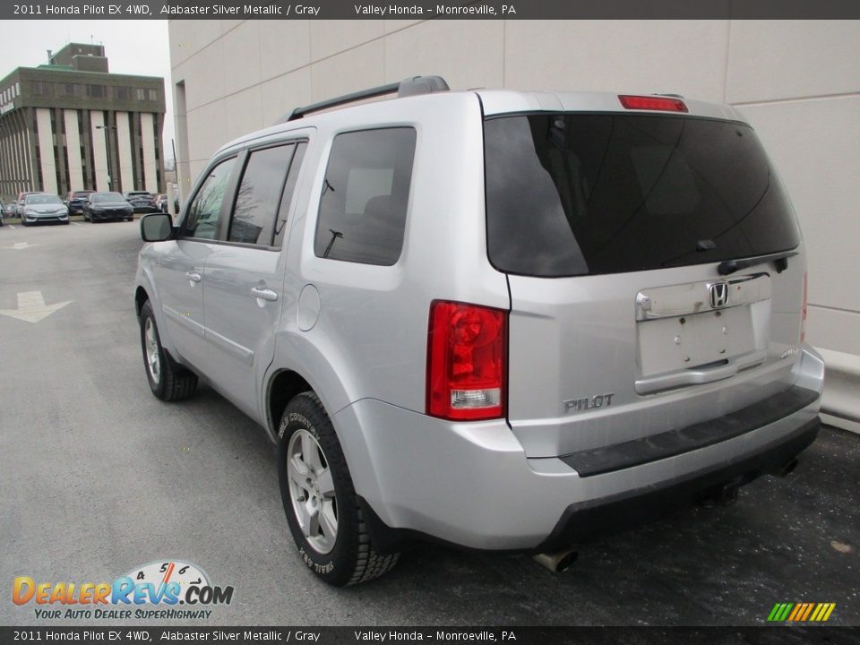 2011 Honda Pilot EX 4WD Alabaster Silver Metallic / Gray Photo #3
