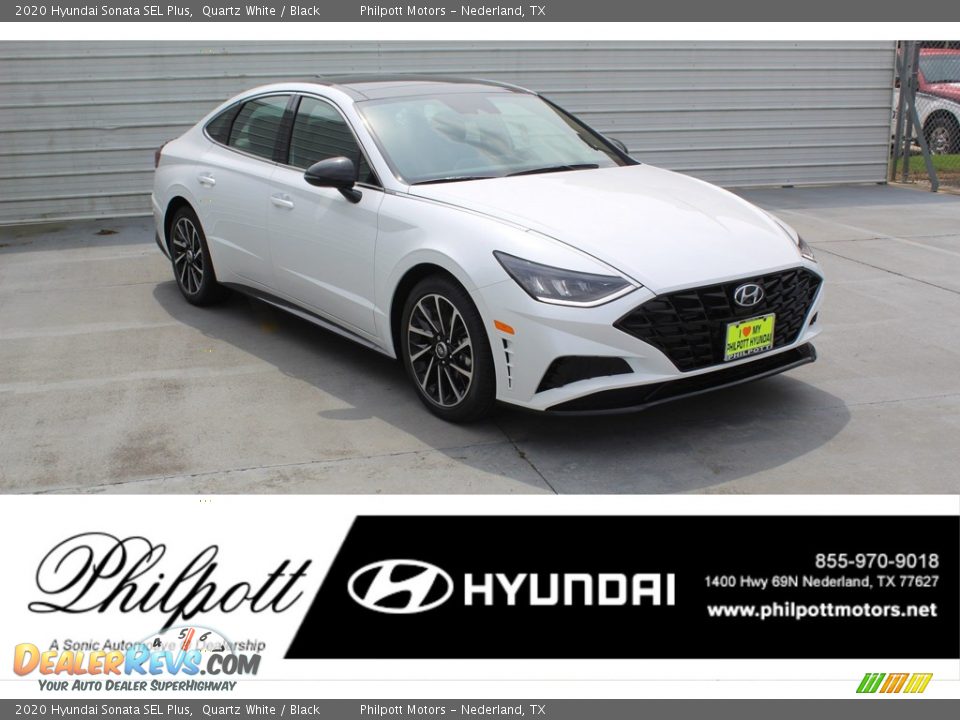 2020 Hyundai Sonata SEL Plus Quartz White / Black Photo #1