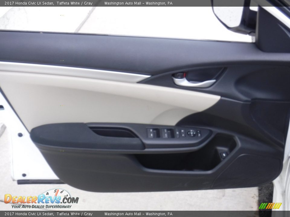 2017 Honda Civic LX Sedan Taffeta White / Gray Photo #10