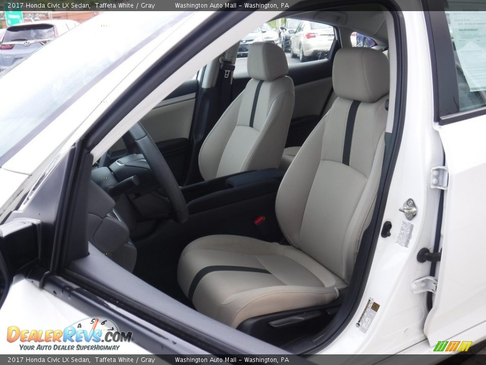 2017 Honda Civic LX Sedan Taffeta White / Gray Photo #11