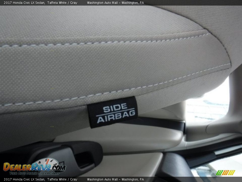 2017 Honda Civic LX Sedan Taffeta White / Gray Photo #12