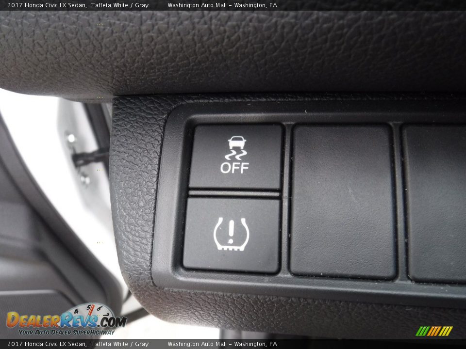 2017 Honda Civic LX Sedan Taffeta White / Gray Photo #13