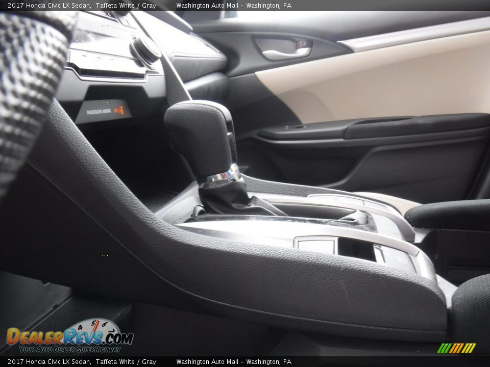 2017 Honda Civic LX Sedan Taffeta White / Gray Photo #14