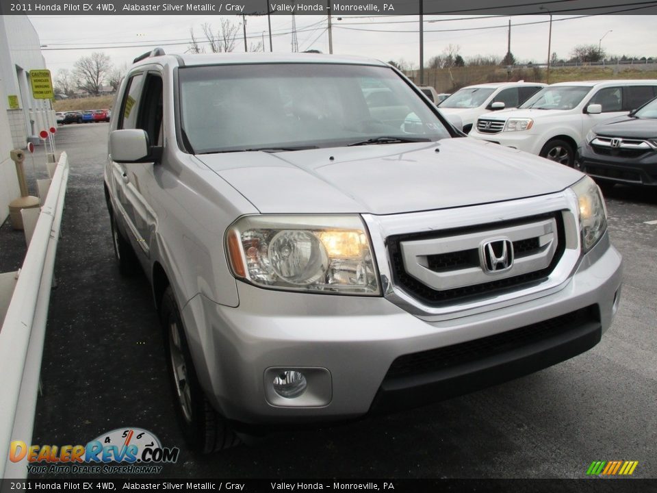 2011 Honda Pilot EX 4WD Alabaster Silver Metallic / Gray Photo #7