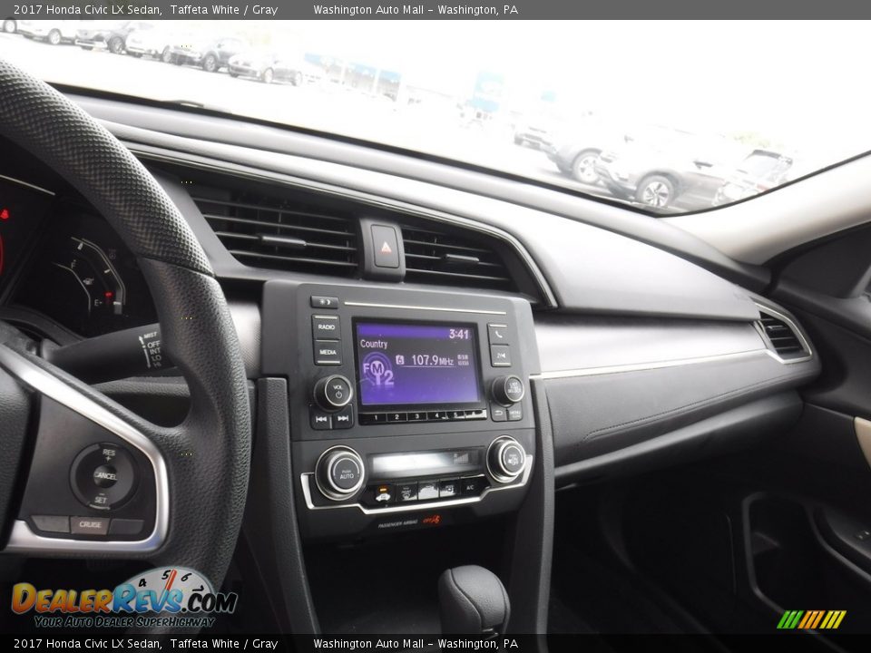 2017 Honda Civic LX Sedan Taffeta White / Gray Photo #15