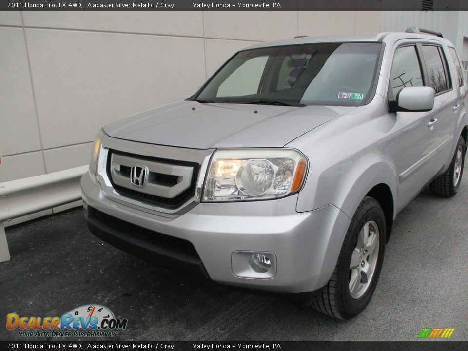 2011 Honda Pilot EX 4WD Alabaster Silver Metallic / Gray Photo #9