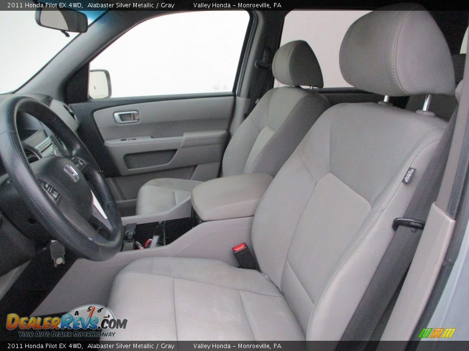 2011 Honda Pilot EX 4WD Alabaster Silver Metallic / Gray Photo #11