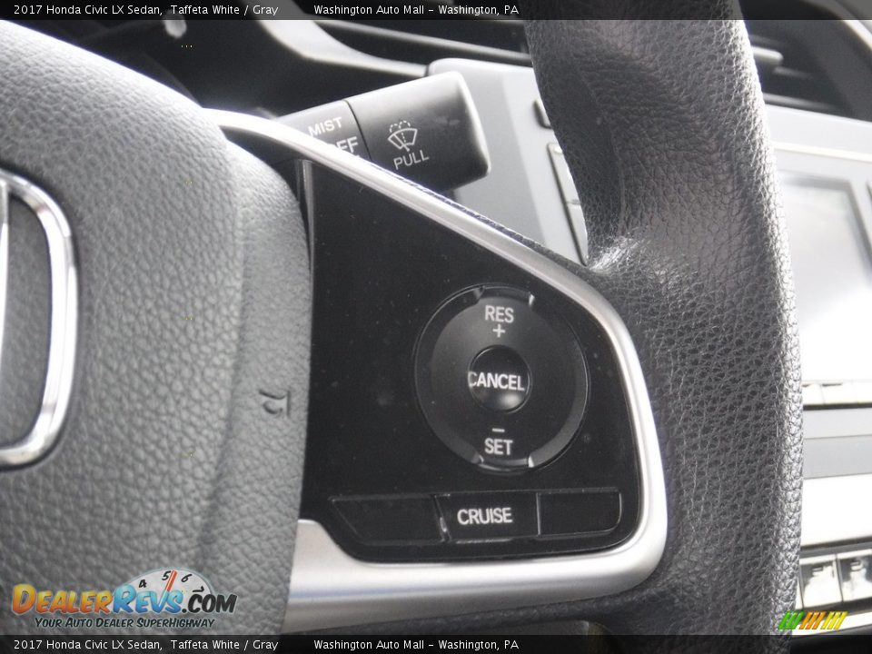 2017 Honda Civic LX Sedan Taffeta White / Gray Photo #18
