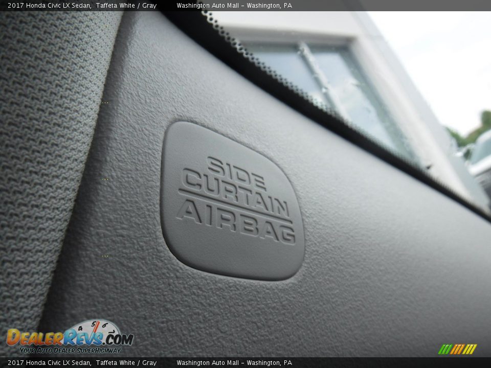 2017 Honda Civic LX Sedan Taffeta White / Gray Photo #19