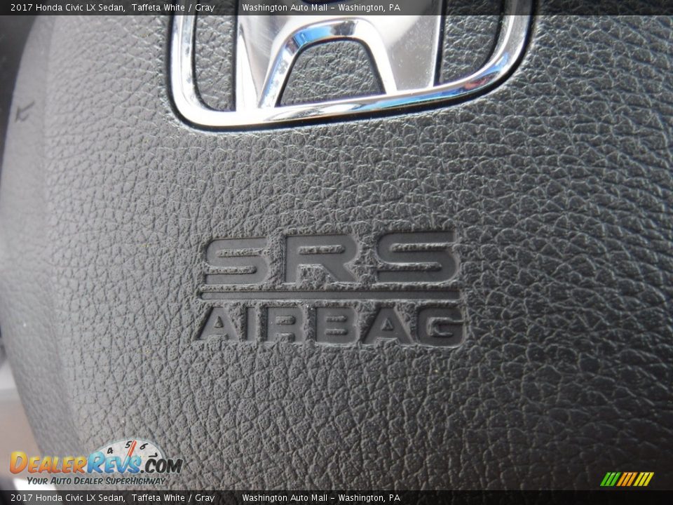 2017 Honda Civic LX Sedan Taffeta White / Gray Photo #21