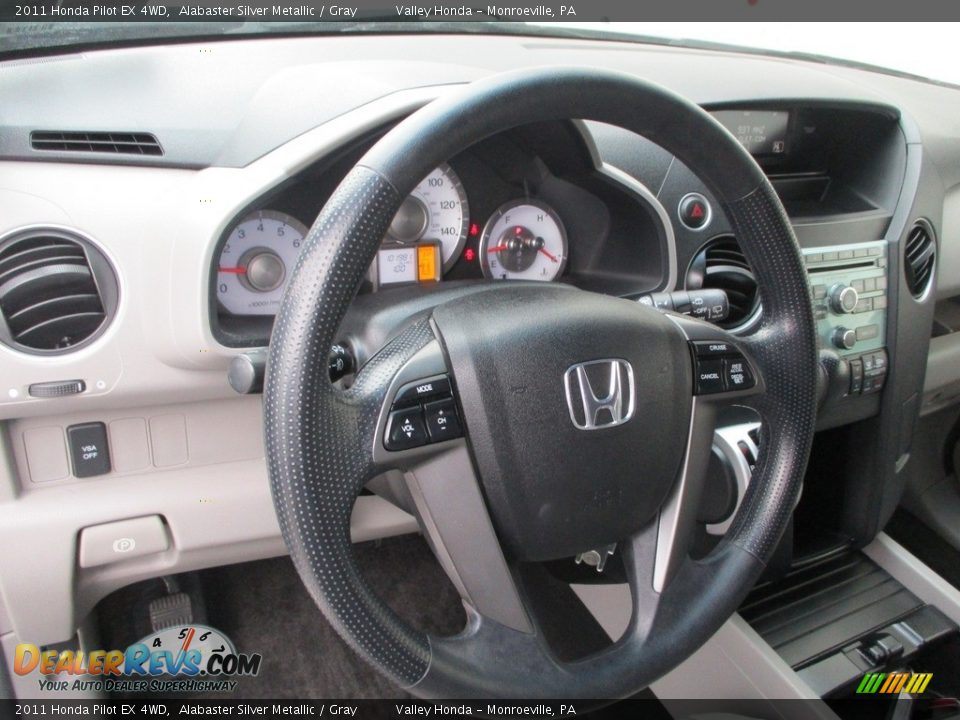 2011 Honda Pilot EX 4WD Alabaster Silver Metallic / Gray Photo #14