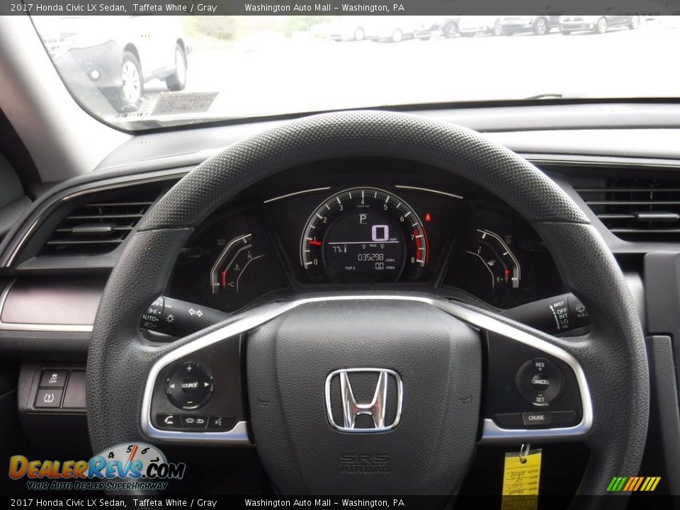 2017 Honda Civic LX Sedan Taffeta White / Gray Photo #22