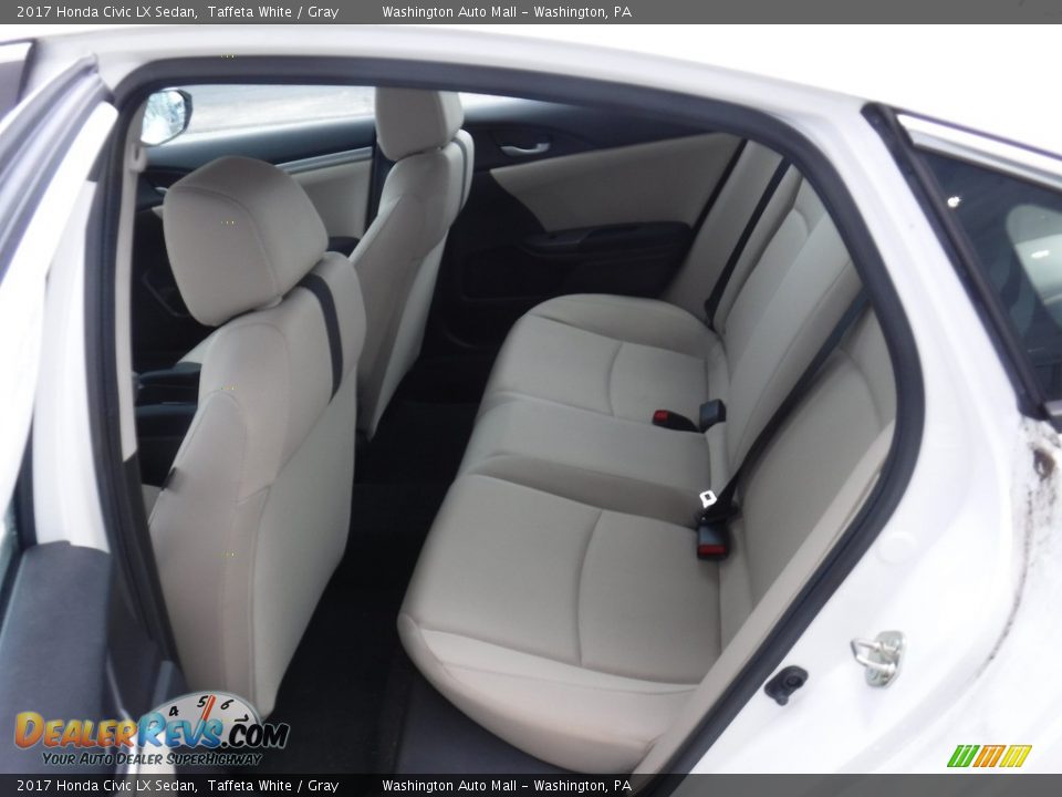 2017 Honda Civic LX Sedan Taffeta White / Gray Photo #23