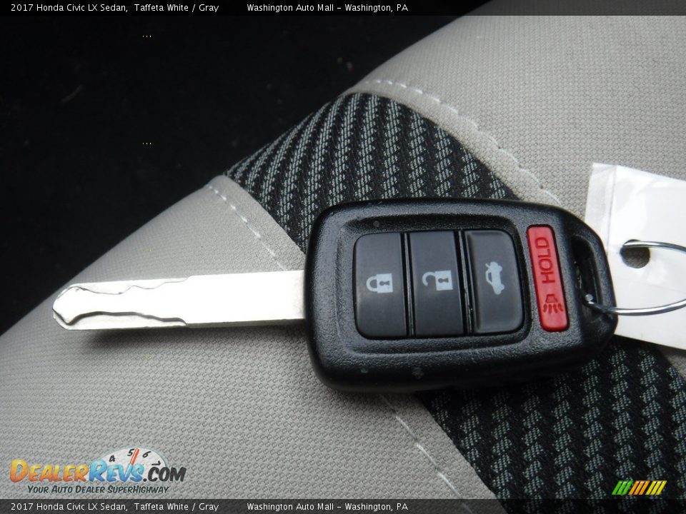 2017 Honda Civic LX Sedan Taffeta White / Gray Photo #24