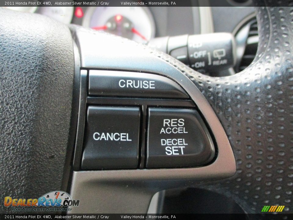 2011 Honda Pilot EX 4WD Alabaster Silver Metallic / Gray Photo #17