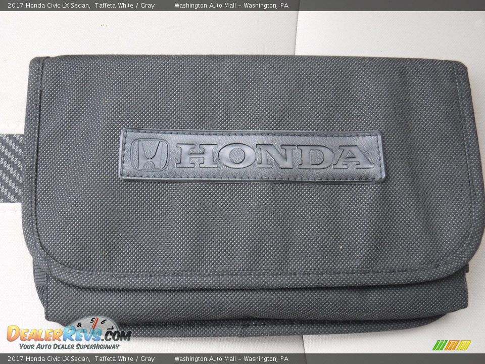 2017 Honda Civic LX Sedan Taffeta White / Gray Photo #25