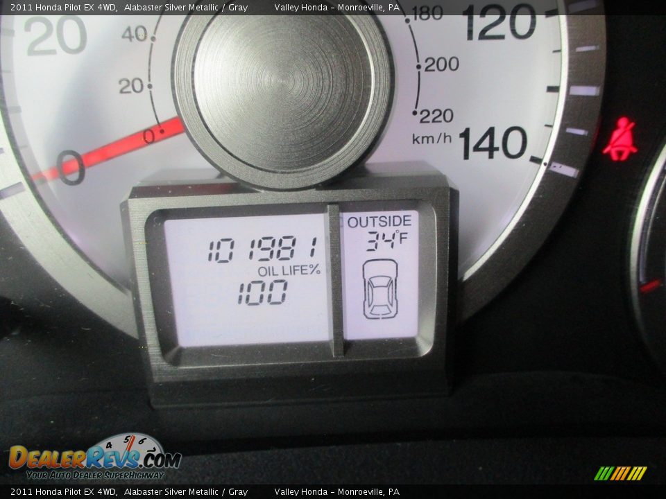 2011 Honda Pilot EX 4WD Alabaster Silver Metallic / Gray Photo #20