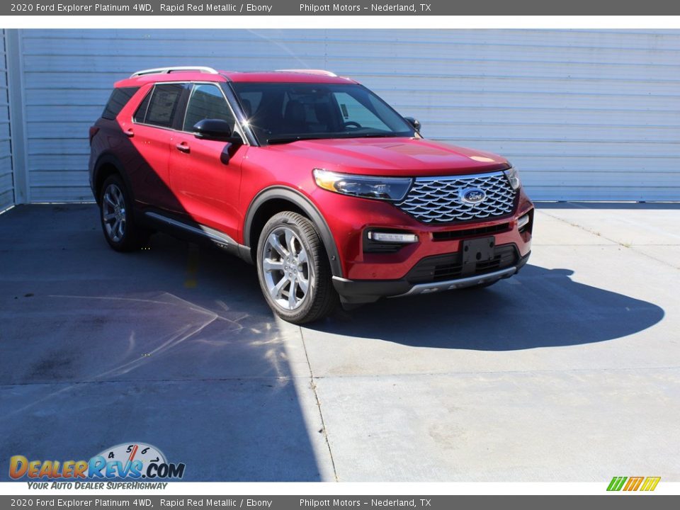 2020 Ford Explorer Platinum 4WD Rapid Red Metallic / Ebony Photo #2