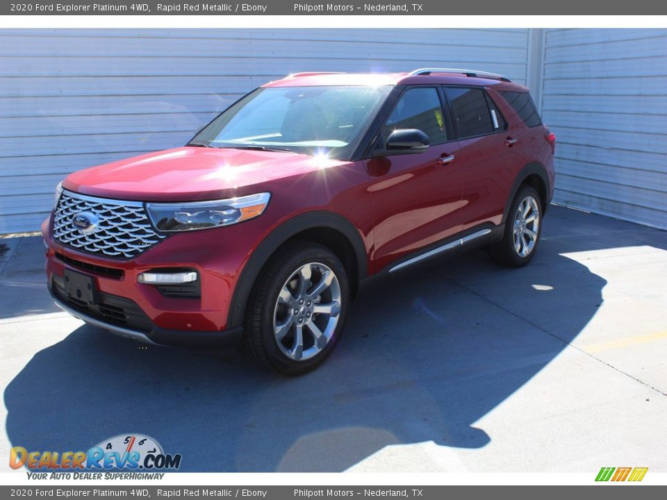 2020 Ford Explorer Platinum 4WD Rapid Red Metallic / Ebony Photo #4