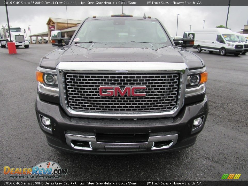 2016 GMC Sierra 3500HD Denali Crew Cab 4x4 Light Steel Gray Metallic / Cocoa/Dune Photo #7