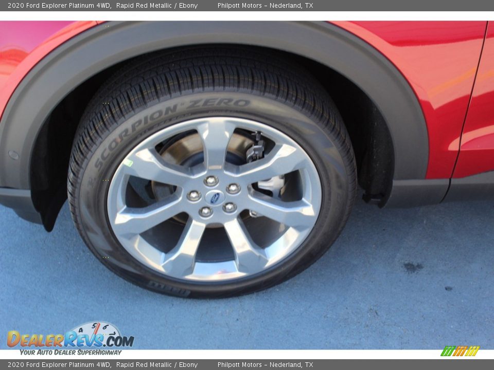 2020 Ford Explorer Platinum 4WD Rapid Red Metallic / Ebony Photo #5