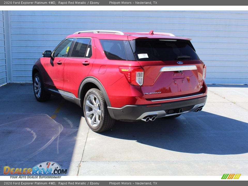 2020 Ford Explorer Platinum 4WD Rapid Red Metallic / Ebony Photo #6