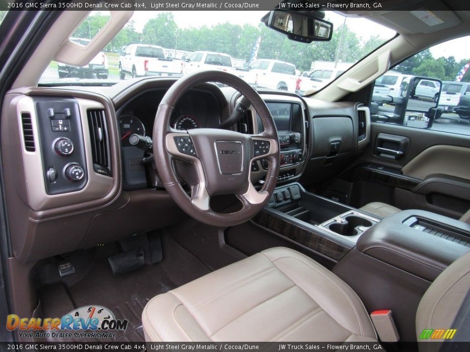 Cocoa/Dune Interior - 2016 GMC Sierra 3500HD Denali Crew Cab 4x4 Photo #16