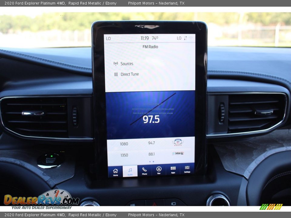 2020 Ford Explorer Platinum 4WD Rapid Red Metallic / Ebony Photo #16