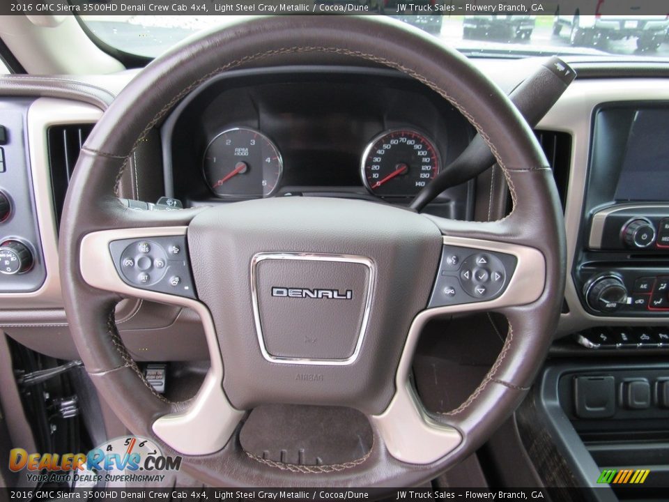 2016 GMC Sierra 3500HD Denali Crew Cab 4x4 Steering Wheel Photo #20