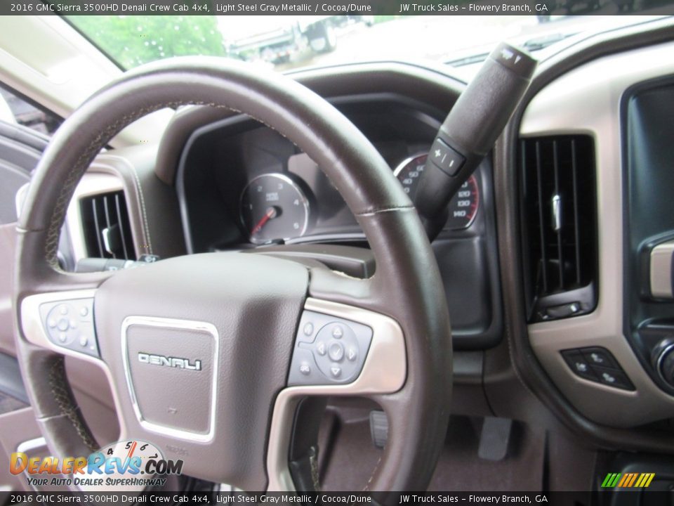 2016 GMC Sierra 3500HD Denali Crew Cab 4x4 Steering Wheel Photo #22