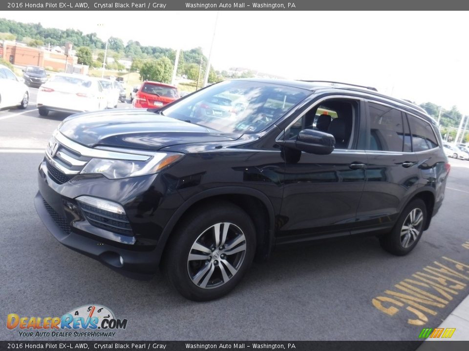 2016 Honda Pilot EX-L AWD Crystal Black Pearl / Gray Photo #6
