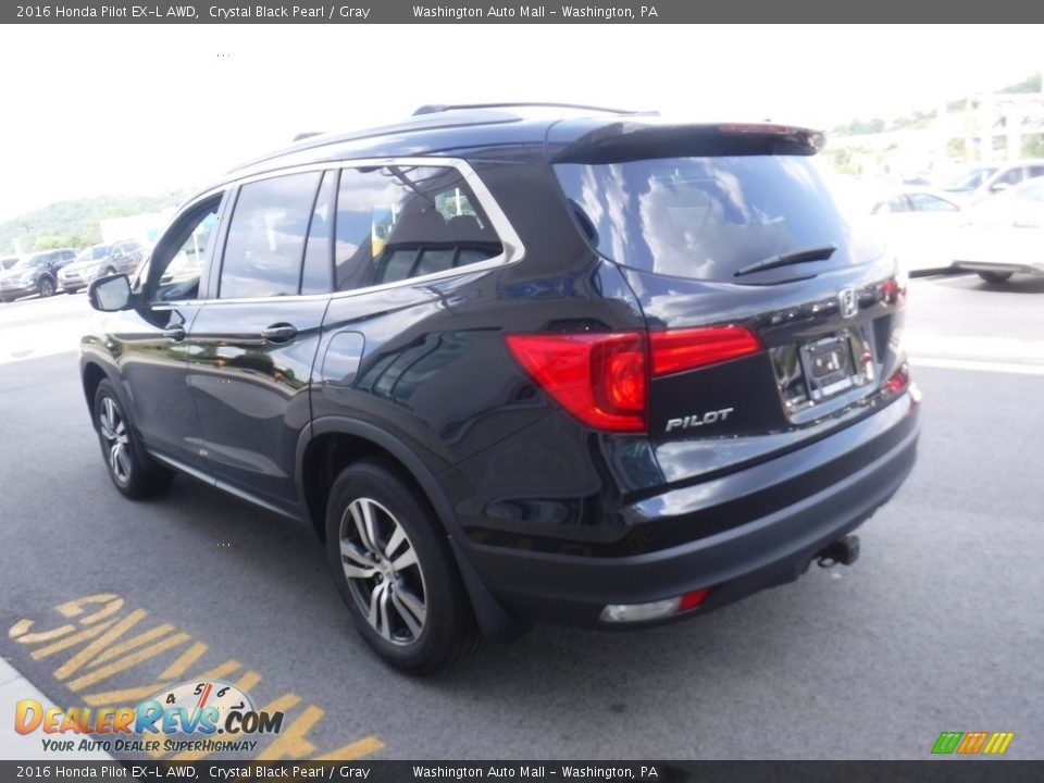 2016 Honda Pilot EX-L AWD Crystal Black Pearl / Gray Photo #7