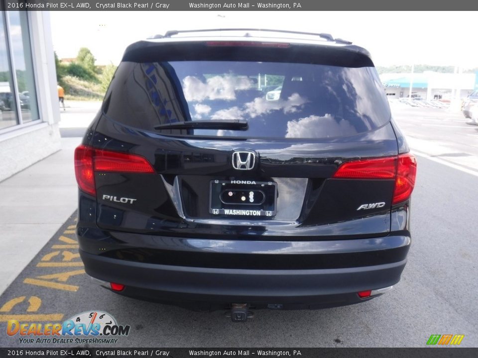 2016 Honda Pilot EX-L AWD Crystal Black Pearl / Gray Photo #8