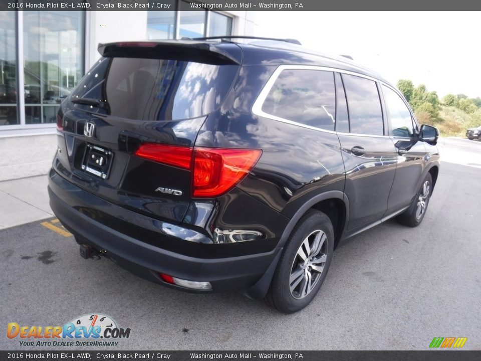 2016 Honda Pilot EX-L AWD Crystal Black Pearl / Gray Photo #9