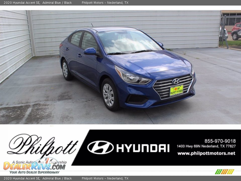2020 Hyundai Accent SE Admiral Blue / Black Photo #1