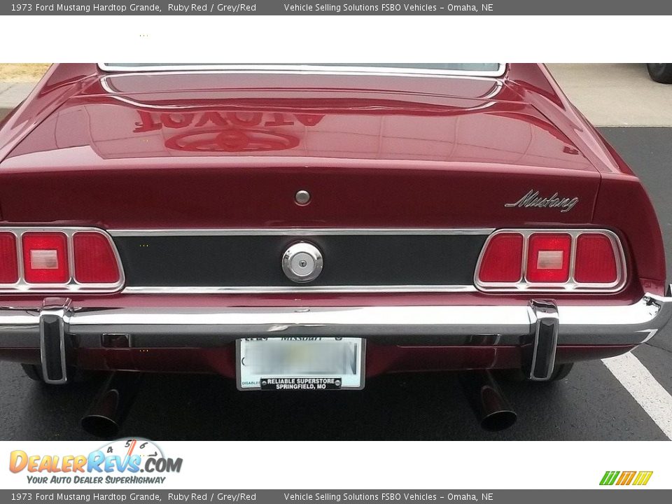 1973 Ford Mustang Hardtop Grande Ruby Red / Grey/Red Photo #3