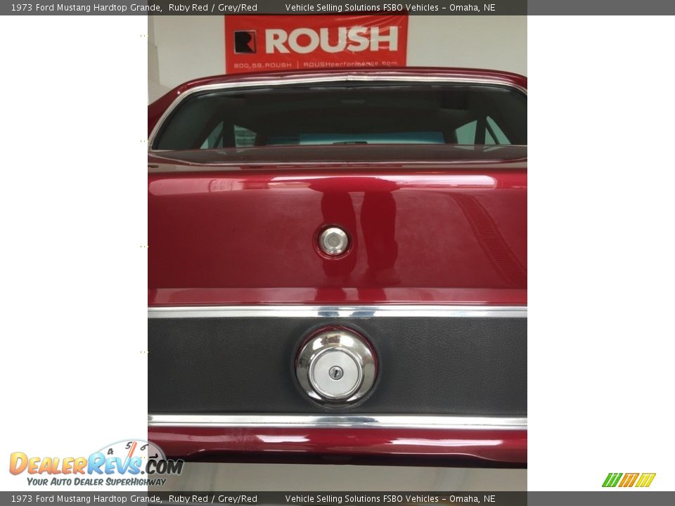 1973 Ford Mustang Hardtop Grande Ruby Red / Grey/Red Photo #7