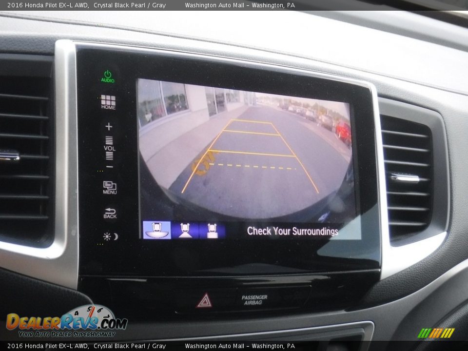 2016 Honda Pilot EX-L AWD Crystal Black Pearl / Gray Photo #19