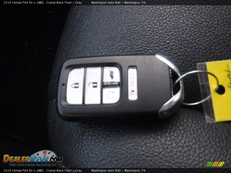 2016 Honda Pilot EX-L AWD Crystal Black Pearl / Gray Photo #22