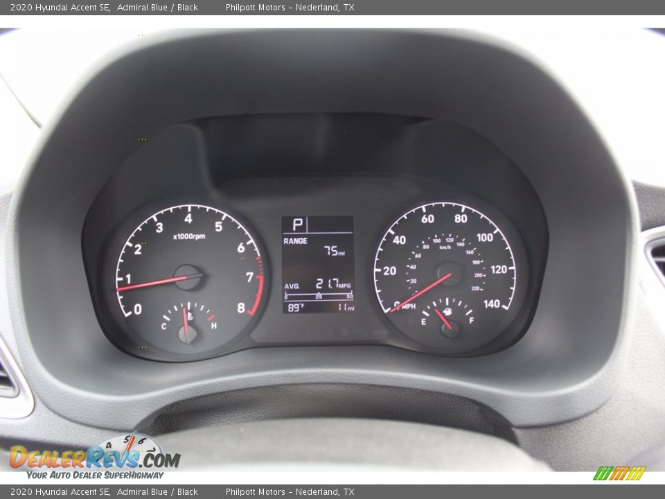 2020 Hyundai Accent SE Admiral Blue / Black Photo #13