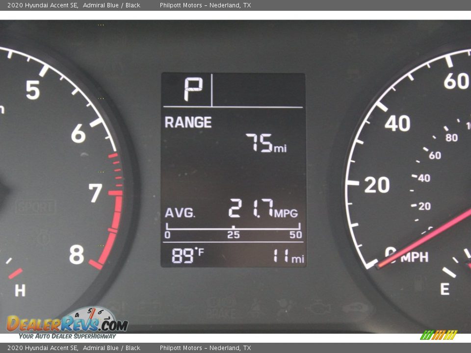 2020 Hyundai Accent SE Admiral Blue / Black Photo #14