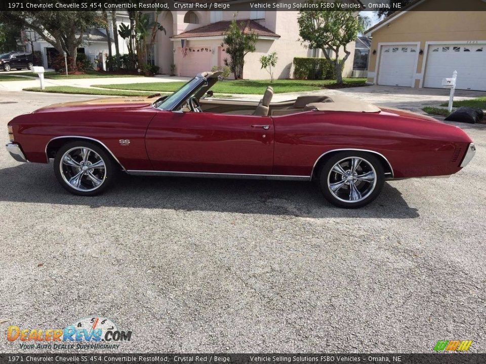 Crystal Red 1971 Chevrolet Chevelle SS 454 Convertible RestoMod Photo #1