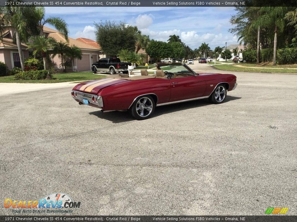 1971 Chevrolet Chevelle SS 454 Convertible RestoMod Crystal Red / Beige Photo #2